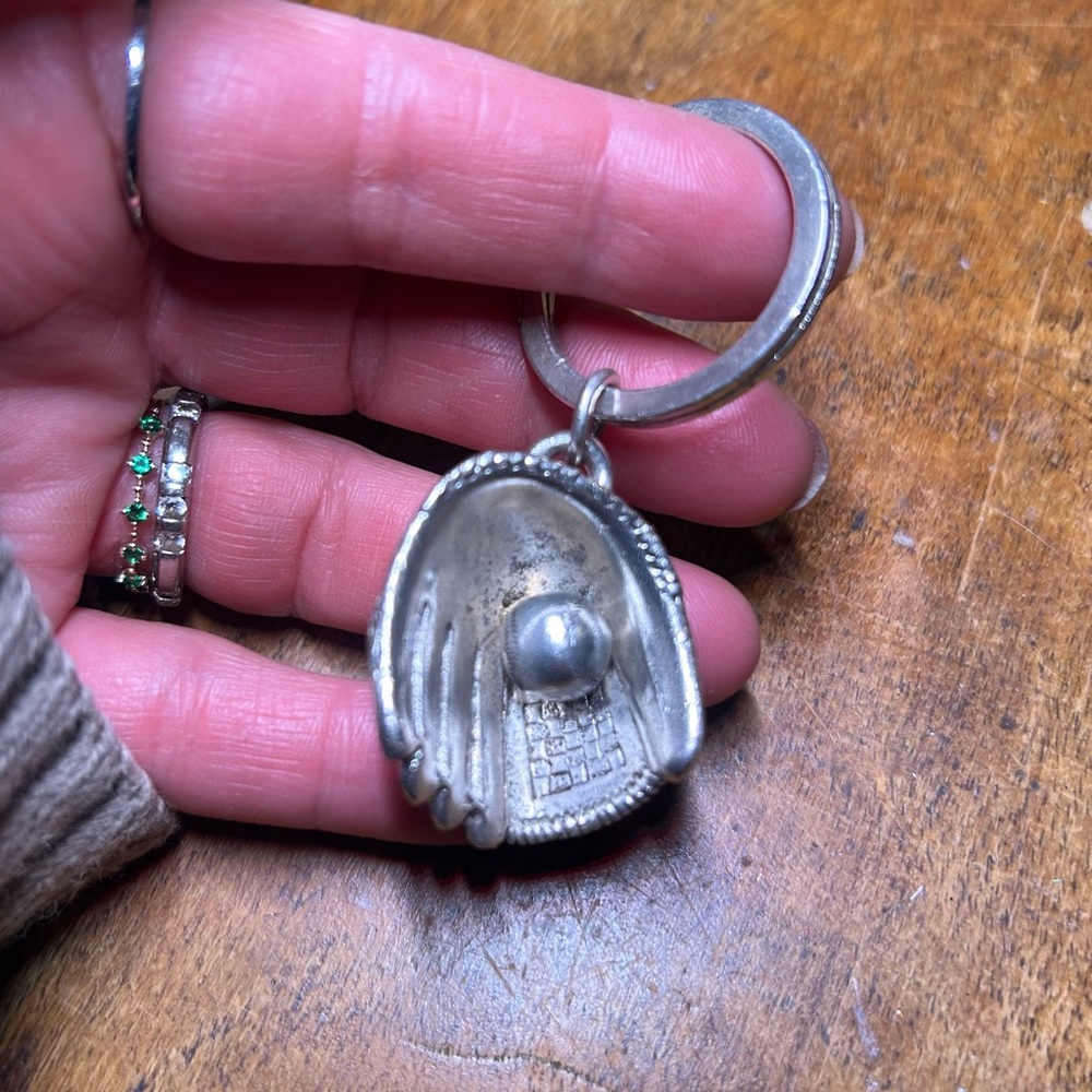 Tiffany & Co. Silver Baseball Glove Keychain